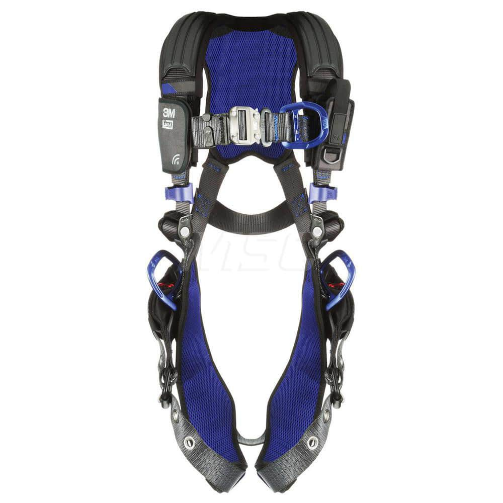 Fall Protection Harnesses: 420 Lb, Vest Style, Size Medium, For Climbing & Positioning, Back Front & Hips Tongue Leg Strap, Quick-Connect Chest Strap