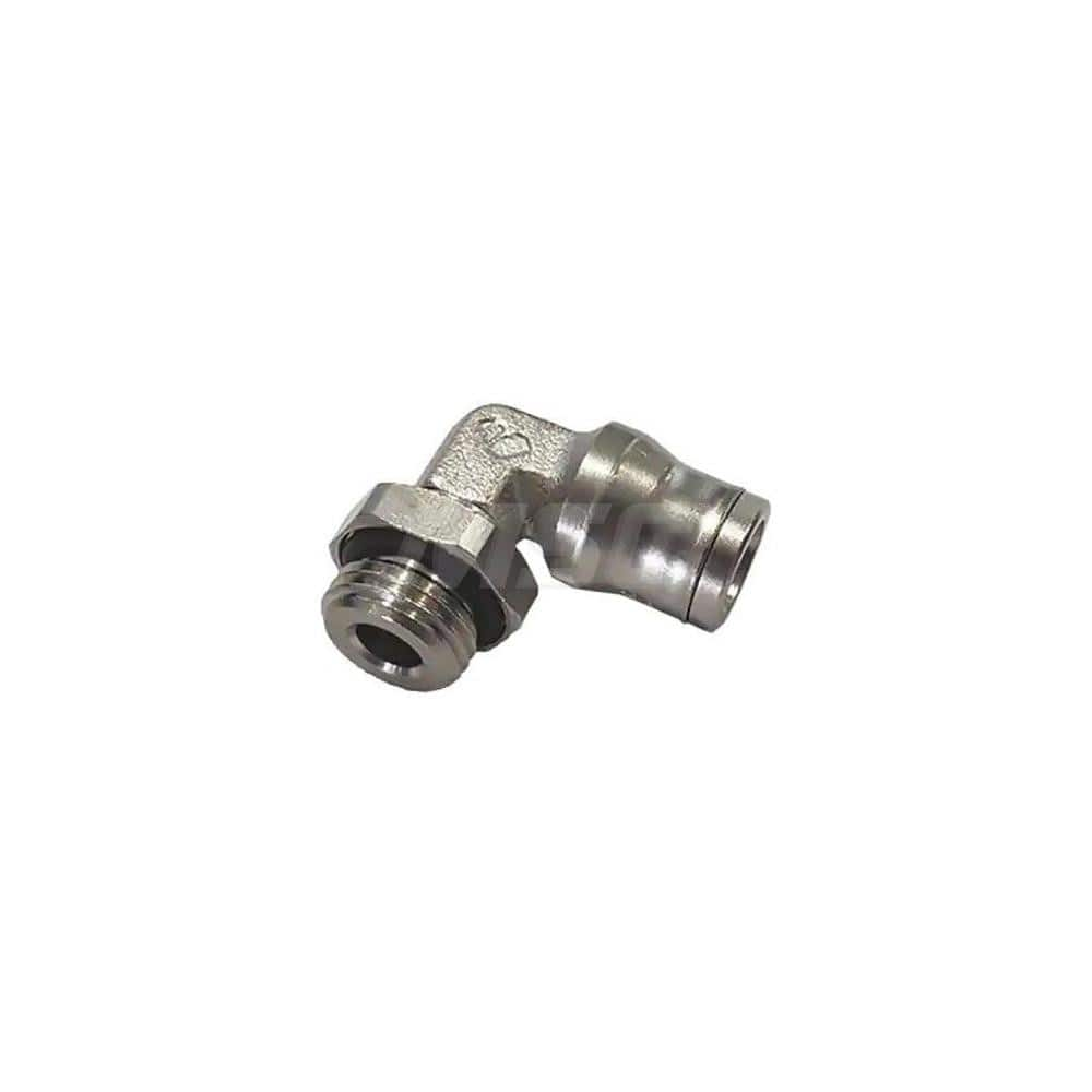 Compression Tube 90 ° Male Elbow: 1/2″ Thread, Tube OD x Male BSPP Nickel-Plated Brass