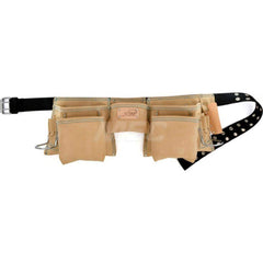 Tool Aprons & Tool Belts; Tool Type: Tool Apron; Minimum Waist Size: 34; Maximum Waist Size: 50; Material: Suede Leather; Number of Pockets: 12.000; Color: Tan; Minimum Order Quantity: Suede Leather; Tool Style: Tool Apron; Minimum Waist Size: 34