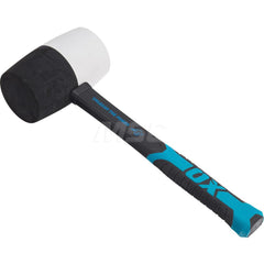 Non-Marring Hammer: 32 oz, 2-3/4″ Face Dia, Rubber Head Rubber Grip Handle, Combination