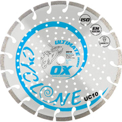 Wet & Dry Cut Saw Blade: 10″ Dia, 5/8 & 7/8″ Arbor Hole Use on Universal Hard, Standard Arbor