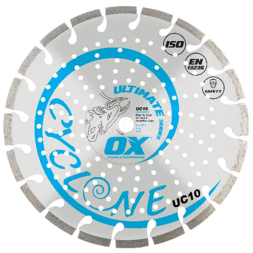 Wet & Dry Cut Saw Blade: 7″ Dia, 5/8 & 7/8″ Arbor Hole Use on Concrete, Round with Diamond Knockout Arbor