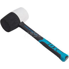 Non-Marring Hammer: 16 oz, 2-1/2″ Face Dia, Rubber Head Rubber Grip Handle, Combination