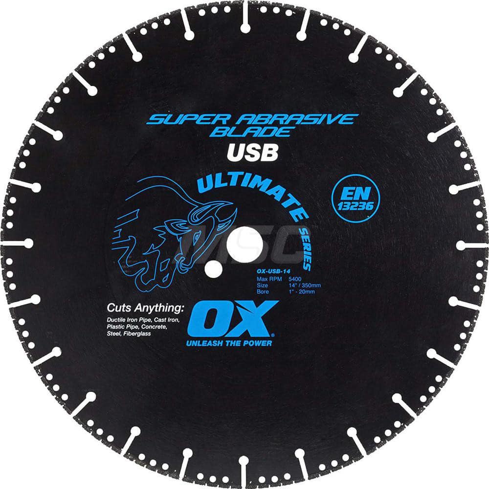 Wet & Dry Cut Saw Blade: 9″ Dia, 5/8 & 7/8″ Arbor Hole Use on Metal, Standard Arbor