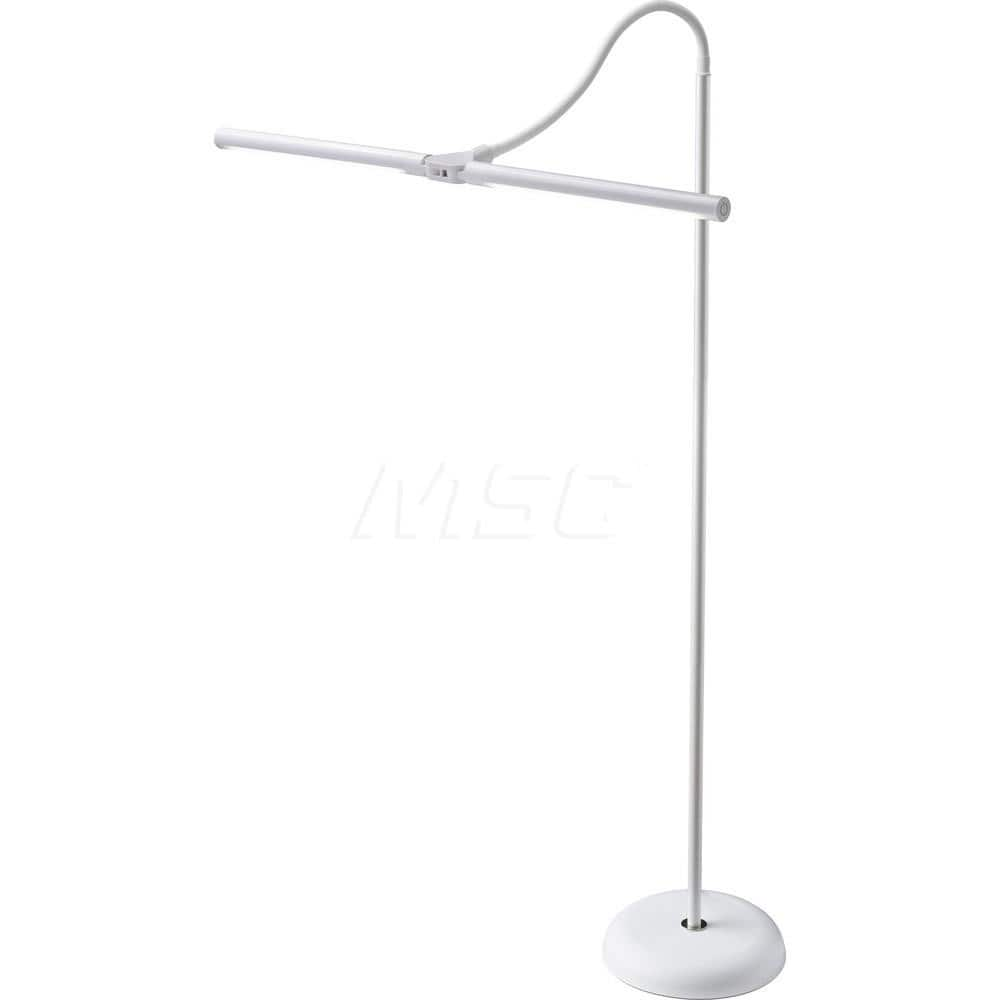 Task Light: LED, 22.4409″ Reach, Gooseneck Arm, Free Standing, White 12V, 13.5 Watts