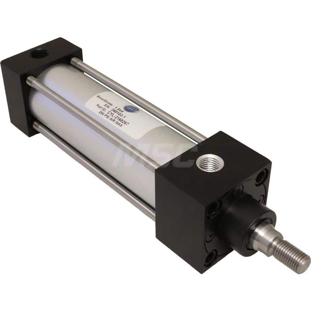 Air Cylinders; Type: Double Acting; Bore Size (Decimal Inch): 2-1/2; Rod Diameter (Decimal Inch): 0.6250; Stroke Length (Decimal Inch): 1.0000; Mounting Style: Flush Bottom; Port Size: 1/4; Port Type: NPT; Width (Decimal Inch): 3.0000; Length (Decimal Inc