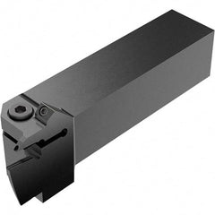 Seco - CFI, External, Right Hand, 16.5mm Max Depth of Cut, 55 to 80mm Groove Width, Indexable Grooving Tool Holder - LC.. 1605.. Insert Compatibility, 25mm Shank Height, 25mm Shank Width, 124.5mm OAL, Through Coolant - Benchmark Tooling