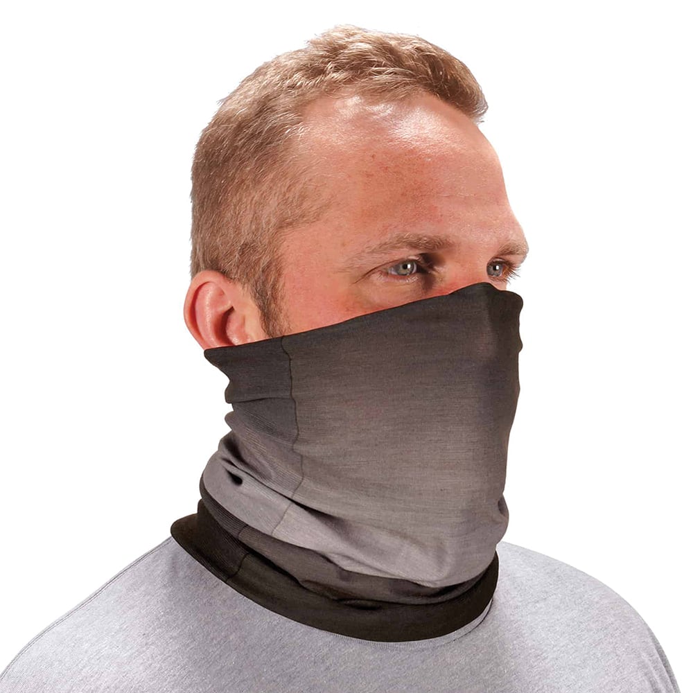 Ergodyne - Hats, Headbands & Bandanas; Garment Style: Gaiter ; Garment Type: Washable ; Garment Color: Gray ; Garment Size: Universal ; Garment Material: High-Performance Knit Fabric ; Color Pattern: Solid - Exact Industrial Supply