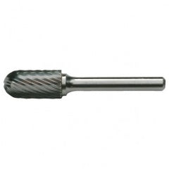 SC-41 Standard Cut Solid Carbide Bur-Cylindrical with Ball Nose - Benchmark Tooling