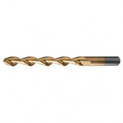 #10 RHS / RHC HSS 118 Degree Notched Point Parabolic HSS Jobber Drill - TiN - Benchmark Tooling