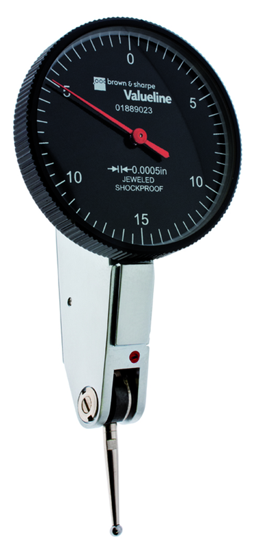 1.54" Face Diameter .0005" Graduation Black Face Dial Test Indicator Model No. 01889023 - Benchmark Tooling