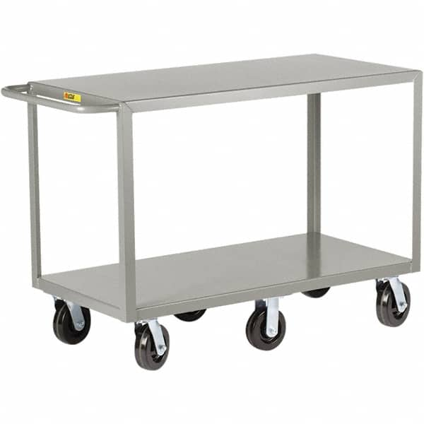 Little Giant - 3,600 Lb Capacity, 30" Wide x 60" Long x 36" High Cart - 2 Shelf, Steel, Phenolic Casters - Benchmark Tooling