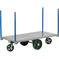 Little Giant - 4,000 Lb Capacity Steel Pipe Stake Truck - Steel Deck, 30" OAW, 48" Platform Length, Polyurethane Casters - Benchmark Tooling