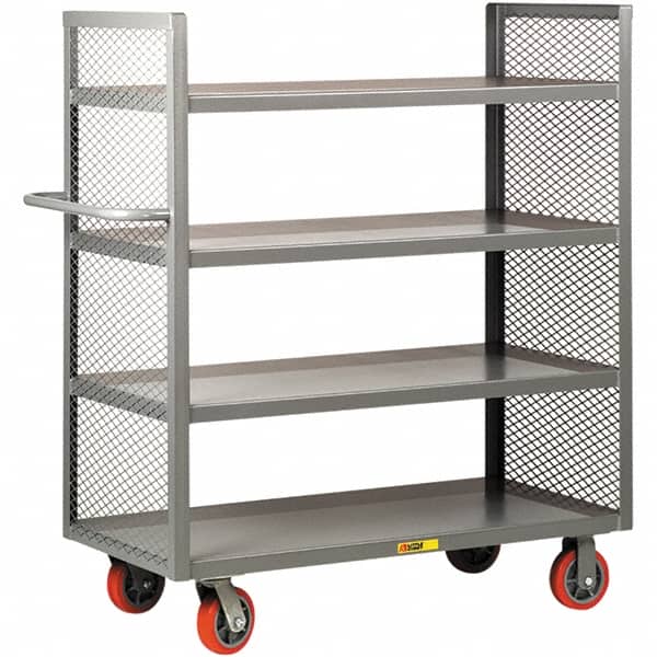 Little Giant - 3,600 Lb Capacity, 4 Shelf, Shelf Truck - 48" Long x 30" Wide x 57" High - Benchmark Tooling