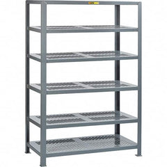 Little Giant - 6 Shelf Steel Shelving - 24" Wide x 72" High x 60" Deep, Gray - Benchmark Tooling