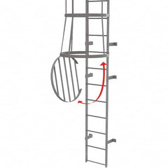 TRI-ARC - Ladder Accessories Type: Door For Use With: Tri-Arc Fixed Gray Steel Cage Ladders - Benchmark Tooling