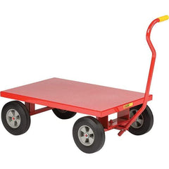 Little Giant - 1,200 Lb Capacity, 24" Wide x 36" Long x 13" High Cart - Steel, Rubber Casters - Benchmark Tooling