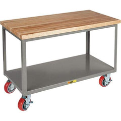 Little Giant - Mobile Work Benches Type: Butcher Block Top Length: 36 (Inch) - Benchmark Tooling