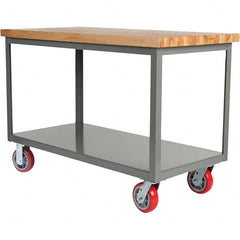 Little Giant - Mobile Work Benches Type: Butcher Block Top Length: 30 (Inch) - Benchmark Tooling