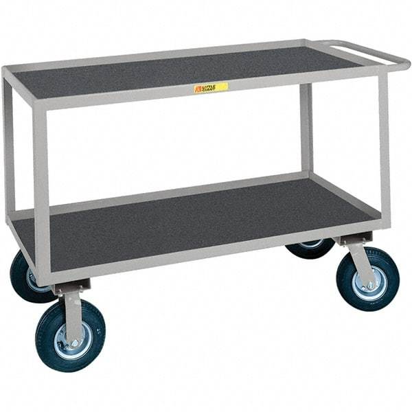 Little Giant - 1,200 Lb Capacity, 30" Wide x 48" Long x 38" High Cart - Steel, Pneumatic Casters - Benchmark Tooling