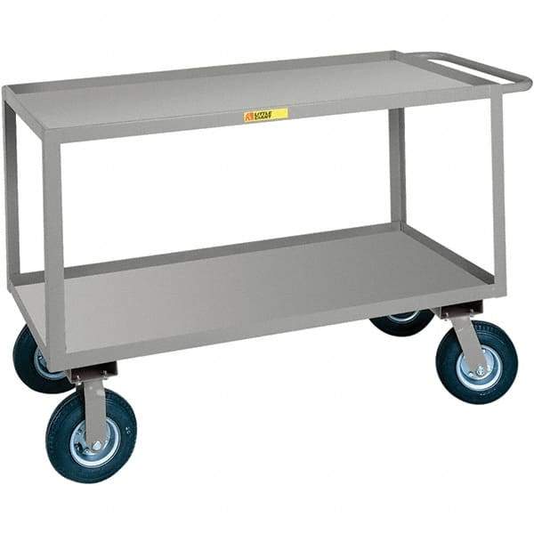 Little Giant - 1,200 Lb Capacity, 30" Wide x 48" Long x 38" High Cart - Steel, Pneumatic Casters - Benchmark Tooling