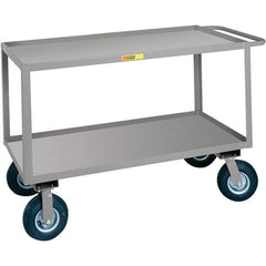 Little Giant - 1,200 Lb Capacity, 24" Wide x 48" Long x 38" High Cart - Steel, Pneumatic Casters - Benchmark Tooling