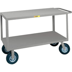 Little Giant - 1,200 Lb Capacity, 30" Wide x 48" Long x 38" High Cart - Steel, Pneumatic Casters - Benchmark Tooling