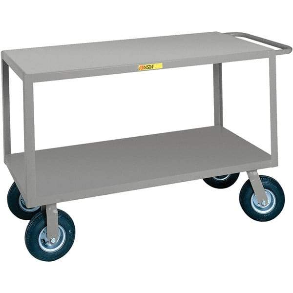 Little Giant - 1,200 Lb Capacity, 24" Wide x 36" Long x 38" High Cart - Steel, Pneumatic Casters - Benchmark Tooling