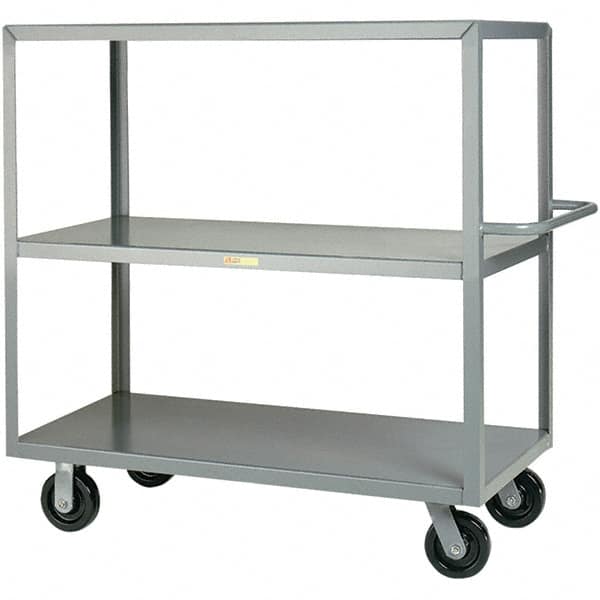 Little Giant - 3,600 Lb Capacity, 30" Wide x 60" Long x 45" High Cart - Steel, Phenolic Casters - Benchmark Tooling