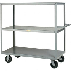 Little Giant - 3,600 Lb Capacity, 30" Wide x 60" Long x 45" High Cart - Steel, Phenolic Casters - Benchmark Tooling