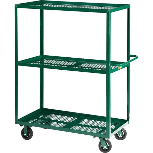 Little Giant - 4,000 Lb Capacity Steel Platform Truck - Steel Deck, 30" OAW, 60" Platform Length - Benchmark Tooling