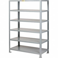 Little Giant - 6 Shelf Steel Shelving - 30" Wide x 72" High x 60" Deep, Gray - Benchmark Tooling