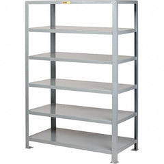 Little Giant - 6 Shelf Steel Shelving - 24" Wide x 72" High x 48" Deep, Gray - Benchmark Tooling