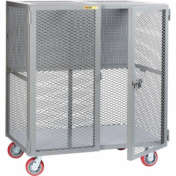 Little Giant - 2,000 Lb Capacity, 1 Shelf, Security Cart - 27" Long x 49" Wide x 57" High - Benchmark Tooling