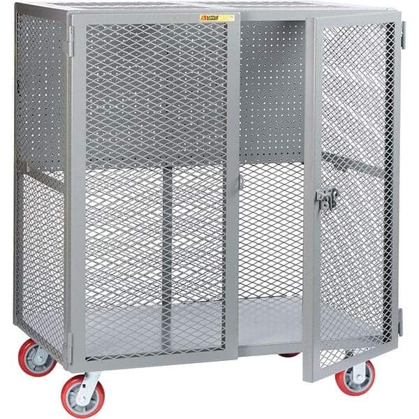 Little Giant - 2,000 Lb Capacity, 1 Shelf, Security Cart - 27" Long x 61" Wide x 57" High - Benchmark Tooling