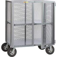 Little Giant - 1,500 Lb Capacity, 1 Shelf, Security Cart - 27" Long x 61" Wide x 61" High - Benchmark Tooling