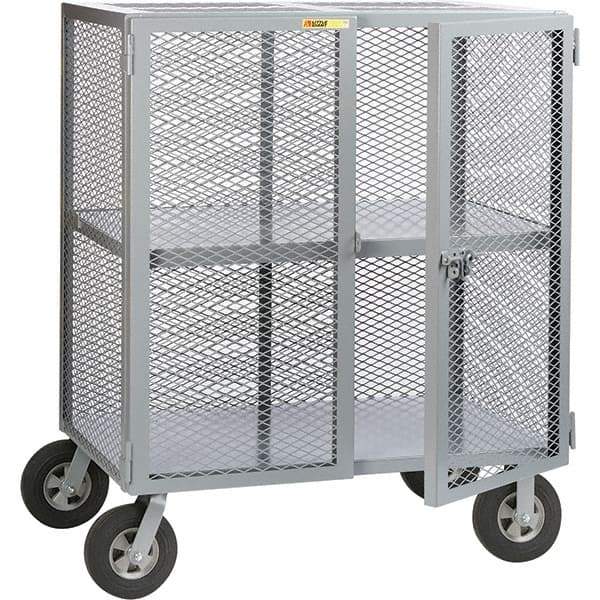 Little Giant - 1,500 Lb Capacity, 1 Shelf, Security Cart - 27" Long x 49" Wide x 61" High - Benchmark Tooling