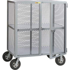 Little Giant - 1,500 Lb Capacity, 1 Shelf, Security Cart - 27" Long x 61" Wide x 61" High - Benchmark Tooling