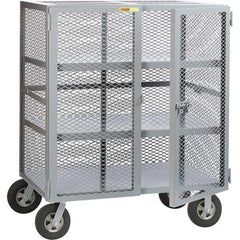 Little Giant - 1,500 Lb Capacity, 2 Shelf, Security Cart - 27" Long x 60" Wide x 61" High - Benchmark Tooling