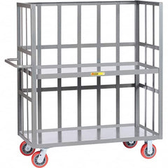 Little Giant - 3,600 Lb Capacity, 2 Shelf, 3-Sided Truck - 60" Long x 30" Wide x 57" High - Benchmark Tooling