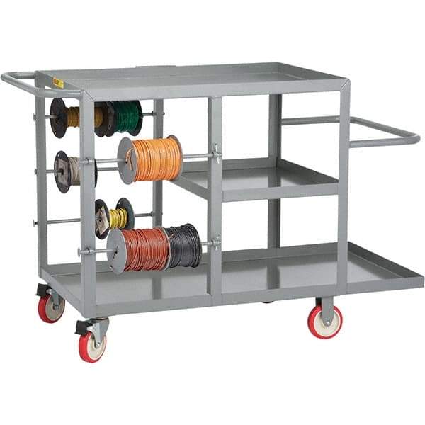 Little Giant - 24" Wide x 54" Long x 35" High Maintenance Cart - Steel, Polyurethane Casters - Benchmark Tooling