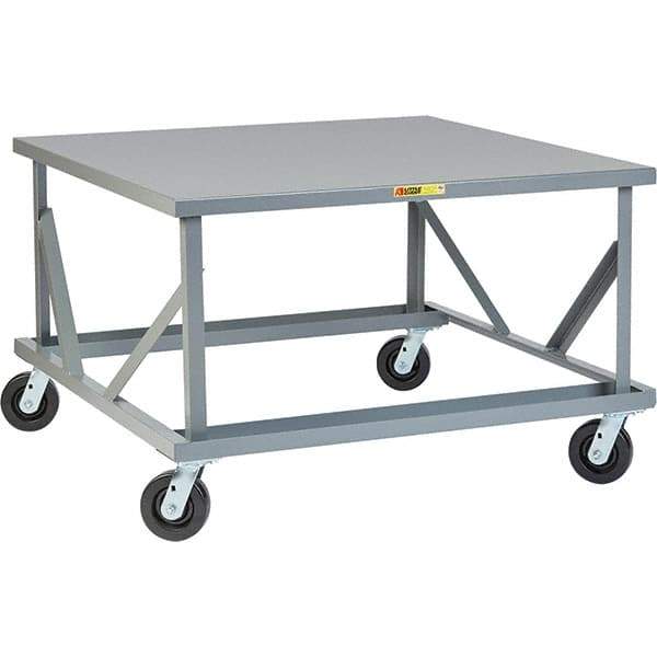 Little Giant - 3,600 Lb Capacity Steel Adjustable Pallet Stand - 30" High - Benchmark Tooling