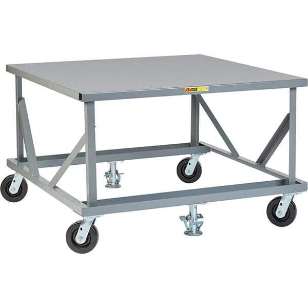 Little Giant - 3,600 Lb Capacity Steel Adjustable Pallet Stand - 30" High - Benchmark Tooling