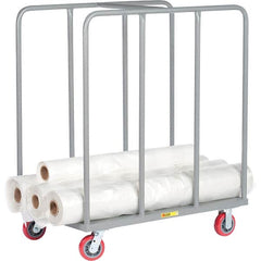 Little Giant - 2,000 Lb Capacity Steel Platform Truck - Steel Deck, 30" OAW, 60" Platform Length, Polyurethane Casters - Benchmark Tooling