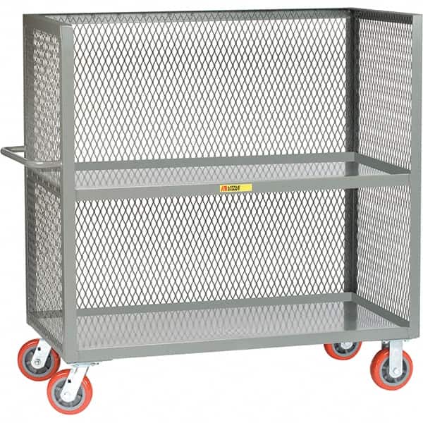 Little Giant - 3,600 Lb Capacity, 2 Shelf, 3-Sided Truck - 48" Long x 30" Wide x 57" High - Benchmark Tooling