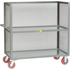 Little Giant - 3,600 Lb Capacity, 2 Shelf, 3-Sided Truck - 48" Long x 30" Wide x 57" High - Benchmark Tooling