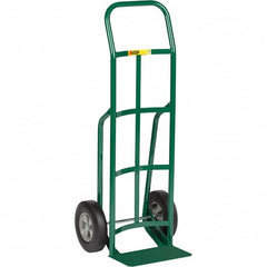 Little Giant - 800 Lb Capacity 47" OAH Hand Truck - Continuous Handle, Steel, Rubber Wheels - Benchmark Tooling