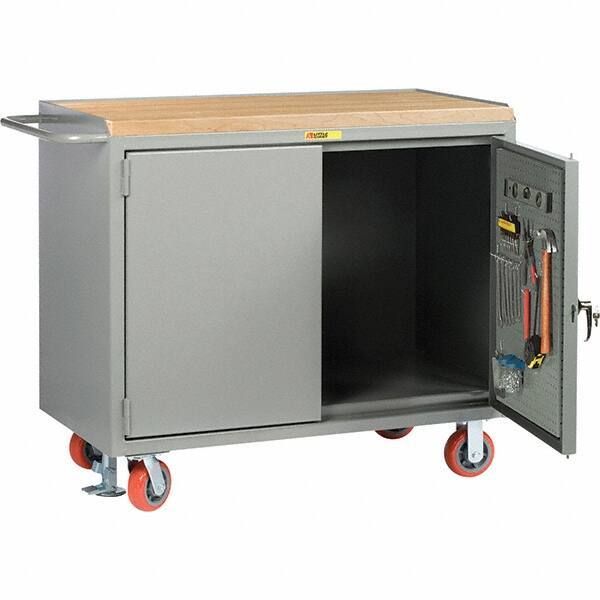 Little Giant - 3,600 Lb Capacity Mobile Workbench with Pegboard Panel - 48" Wide x 43-1/2" High - Benchmark Tooling