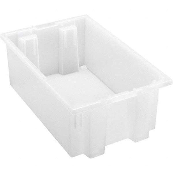 Quantum Storage - 45 Lb Load Capacity Clear Polypropylene Tote Container - Stacking, Nesting, 6" Long x 11" Wide x 18" High - Benchmark Tooling