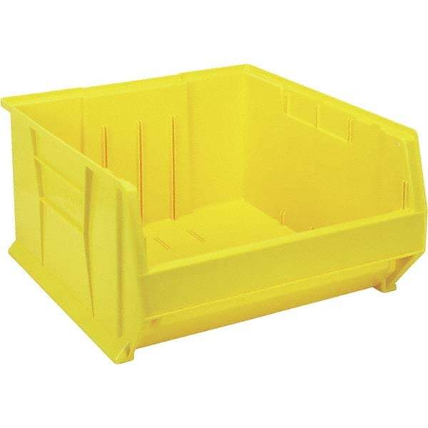 Quantum Storage - 225 Lb Load Capacity Yellow Polypropylene Tote Container - Stacking, 12" Long x 22-1/2" Wide x 23.9" High - Benchmark Tooling